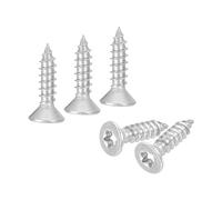 sourcing map 100Pcs Flat Head Torx Screws, M3 x 12mm 304 Stainless Steel Countersunk Self Tapping Anti-Theft Wood Screws Tamper Resistant Screws Fit T10 Bit for Wood, Fence, Decking (Silver)
