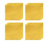 sourcing map 100pcs Foil Candy Wrappers, 6 x 6 Inch Chocolate Bar Wrappers, Aluminum Foil Paper for Caramel Candy Packaging Decoration (Gold, Orange Peel)