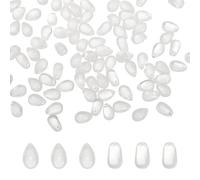 sourcing map 100pcs Glass Beads, 6mm x 18mm Teardrop Crystal Glass Beads Transparent Water Drop Bulk Loose Bracelet Charm for Jewelry Making, DIY Craft Necklaces Bracelets, Clear
