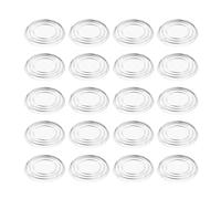 sourcing map 100Pcs Glass Table Top Bumpers, 24mm/0.94" Dia Round Clear Rubber Non-Slip Glass Table Cushion, Non-Adhesive Anti Slip Bumper for Glass Table Top