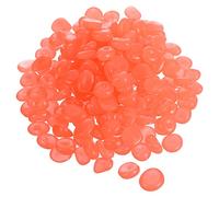 sourcing map 100pcs Glow Rocks 13-17mm Glow Pebbles Decoration in the Dark Luminous Stones Decor DIY Decorative Orange for Garden, Potted Plant, Fish Tank