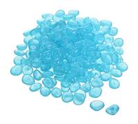 sourcing map 100pcs Glow Rocks 13-17mm Glow Pebbles Decoration in the Dark Luminous Stones Decor DIY Decorative Sky Blue for Garden, Potted Plant, Fish Tank