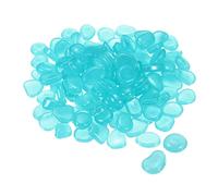 sourcing map 100pcs Glow Rocks 8-11mm Glow Pebbles Decoration in the Dark Luminous Stones Decor DIY Decorative Blue for Garden, Potted Plant, Fish Tank