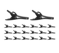 sourcing map 100pcs Headphone Wire Clips 1.34" Length Small Headset Cable Clamp Earphone Earplugs Cable Clothing Clip Earpiece Clamp Microphone Cord Hooks for 1.8mm Dia Round Wire, Black