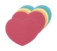 sourcing map 100PCS Heart Paper Cutouts 3 Inch Assorted Color Heart Shaped Cut Outs for Valentine's Day Classroom Bulletin Board DIY Craft（Blue Green Red Yellow Beige)