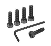 sourcing map 100Pcs Hex Socket Head Cap Screws Bolts, M2.5x8mm 304 Stainless Steel Socket Drive Machine Screws Bolts with Hex Wrench, Full Threaded, Black