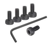 sourcing map 100Pcs Hex Socket Head Cap Screws Bolts, M2x5mm 304 Stainless Steel Socket Drive Machine Screws Bolts with Wrench, Full Threaded, Black