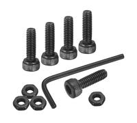 sourcing map 100Pcs Hex Socket Head Cap Screws Bolts, M2x6mm 304 Stainless Steel Socket Drive Machine Screws Bolts with Wrench, Full Threaded, Black