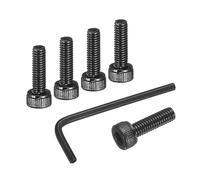 sourcing map 100Pcs Hex Socket Head Cap Screws Bolts, M3x10mm 304 Stainless Steel Socket Drive Machine Screws Bolts with Hex Wrench, Full Threaded, Black