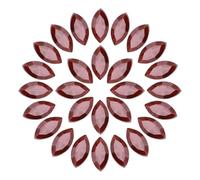 sourcing map 100Pcs Horse Eye Shape Rhinestones, 4 x 8 mm Point Back Rhinestone Beads for Jewelry Making Crafts Costume Crystal Embellishments, Wine Red