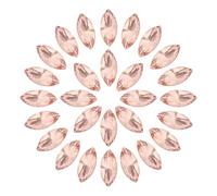 sourcing map 100Pcs Horse Eye Shape Rhinestones, 7 x 15 mm Point Back Rhinestone Beads for Jewelry Making Crafts Costume Crystal Embellishments, Water Red