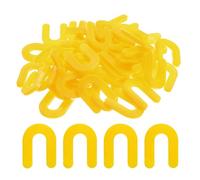sourcing map 100Pcs Horseshoe Shim Tile Spacers 5mm 3/16 Inch U Shape Plastic Wall Floor Tile Spacers for Tile Leveling, Yellow