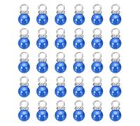 sourcing map 100Pcs Imitation Pearl Pendant 10mm Faux Pearl Beads with Rhinestone for Dangle Jewelry Making Earrings Necklace Bracelets Crafts, Blue