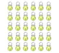 sourcing map 100Pcs Imitation Pearl Pendant 10mm Faux Pearl Beads with Rhinestone for Dangle Jewelry Making Earrings Necklace Bracelets Crafts, Green