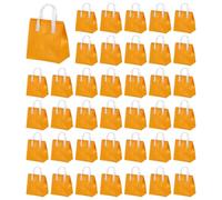 sourcing map 100pcs Insulated Take Out Bags, 9.4" x 5.9" x 10.2" Insulated Take Away Bags Thermal Disposable Lunch Bags Disposable Cooler Bags for Hot Cold Food Catering Grocery Picnic Orange