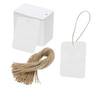 sourcing map 100Pcs Kraft Paper Gift Tags with String,16x23.6 Inch Wood Pulp Paper Labels White Gift Bags Tag for Price Tags,Christmas Gifts, DIY Crafts, Wedding, Party Favors