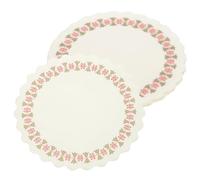 sourcing map 100pcs Lace Paper Doilies, 6.29 Inch Round Paper Placemats, Flower Decorative Lace Doilies for Cakes Desserts Crafts Wedding, Christmas Table Decoration, White