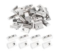 sourcing map 100Pcs M3 T Spring Nut Fastener Carbon Steel Nickel Plated Half Round Roll in Spring T Slot Nut for t-Slot Aluminum Profile 3D Printer, CNC Router 2020 Series