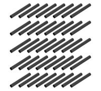 sourcing map 100Pcs M3 x 45mm Aluminum Knurled Spacer Standoff, Round Coupling Nut Bolt Connector Nut Sleeve Stud Rod Fastener for RC Drone Quadcopter FPV Drone DIY Parts (Black, 5mm OD)