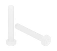 sourcing map 100Pcs M3x20mm Threaded Nylon Phillips Cross Pan Head Machine Screws Bolts White
