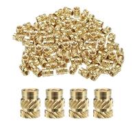 Sourcing Map 100pcs M4 Brass Heat Set Inserts, M4x8mm, OD 6mm Knurled Insert Nuts
