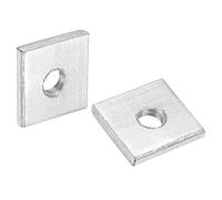 sourcing map 100Pcs M4x12mmx2mm Square Nuts, Carbon Steel Zinc Plated Coarse Thread Square Nuts Fasteners for Home Repairs and Professional Engineering, Silver