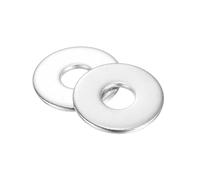 sourcing map 100Pcs M5 Flat Washer, 304 Stainless Steel 5.3mm ID x 15mm OD x 1.2mm Thick for Bolt Screw, Factories Repair, Kitchens, Shops, and Outdoor Construction, Silver