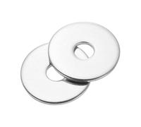sourcing map 100Pcs M5 Flat Washer, 304 Stainless steel 5mm ID x 20mm OD x 1.2mm Thick for Bolt Screw, Factories Repair, Kitchens, Shops, and Outdoor Construction, Silvery