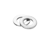 sourcing map 100Pcs M5 Flat Washers, 304 Stainless Steel 5.3mm ID x 10mm OD x 1mm Thick for Bolt Screw, Factories Repair, Kitchens, Shops, and Outdoor Construction, Silver