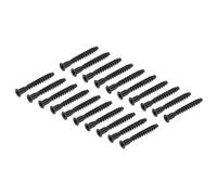 sourcing map 100Pcs M5x40mm Hex Socket Countersunk Head Self Tapping Connecting Screws Carbon Steel Furniture Confirmat Screw, Black