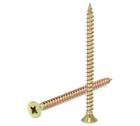 sourcing map 100pcs M5x70mm Phillips Flat Head Sheet Metal Screws, Carbon Steel Cross Drive Self Tapping Wood Screws Chipboard Screw for Sheet Metal, Wood, Color