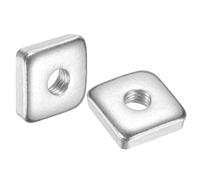 sourcing map 100Pcs M6x16mmx5mm Square Nuts, Carbon Steel Zinc Plated Coarse Thread Square Nuts Fasteners for Home Repairs and Professional Engineering, Silver