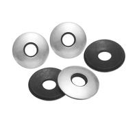 sourcing map 100Pcs M8 x 22mm Sealing Washers, 304 Stainless Steel EPDM Bonded Neoprene Rubber Washers for Screws Bolts, Silver&Black