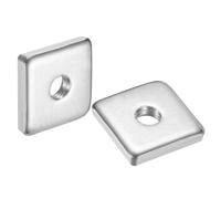 sourcing map 100Pcs M8x25mmx5mm Square Nuts, Carbon Steel Zinc Plated Coarse Thread Square Nuts Fasteners for Home Repairs and Professional Engineering, Silver