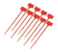sourcing map 100pcs Marker Cable Zip Ties, 4 Inch Self-Locking Labels Zip Tie Wraps, Wire Tags Ties Straps for Indoor and Outdoor, 1/8",Red