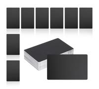 sourcing map 100Pcs Metal Business Card Blanks,1/64" Thick 3.4x2 Black Matte Aluminum Laser Engraving Materials Unique Cards for DIY Name Cards,Credit,Luggage Tags
