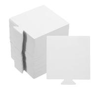 sourcing map 100pcs Mini Cake Boards, Mousse Cake Cardboards Square Cake Bases Plates Cupcake Dessert Displays Base Tray for Cakes, Pastries, Dessert Base - Grease Proof (White)