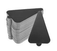 sourcing map 100pcs Mini Cake Boards, Mousse Cake Cardboards Triangle Cake Bases Plates Cupcake Dessert Displays Base Tray for Cupcakes, Cakes, Pastries, Dessert Base - Grease Proof (Black)