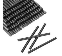 sourcing map 100pcs Mini Glue Stick 0.3"x3.9" High-Stick Hot Glue Gun Sticks Hot Melt Adhesive Strip for DIY Craft Sealing Repair Festival Decoration, Black