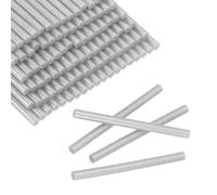 sourcing map 100pcs Mini Glue Stick 0.3"x3.9" High-Stick Hot Glue Gun Sticks Hot Melt Adhesive Strip for DIY Craft Sealing Repair Festival Decoration, Glitter Silver