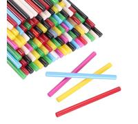 sourcing map 100pcs Mini Glue Stick 0.3"x3.9" High-Stick Hot Glue Gun Sticks Hot Melt Adhesive Strip for DIY Craft Sealing Repair Festival Decoration, Mixed Colors