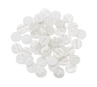 sourcing map 100Pcs Natural Shell Button, 2 Hole 12.5mm Pearlescent Mother of Pearl Buttons for Shirt Coats Suits Jacket Jeans Skirts DIY Sewing Crafts, White