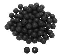 sourcing map 100pcs Natural Stone Beads 10mm Black Obsidian Round Gemstone Stone Loose Beading Real Genuine Smooth Balls Bead for Jewelry Making Bracelets Necklace Earrings DIY