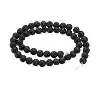 sourcing map 100pcs Natural Stone Beads 6mm Black Volcanic Round Gemstone Stone Loose Beading Real Genuine Smooth Balls Bead for Jewelry Making Bracelets Necklace Earrings DIY