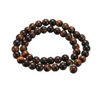 sourcing map 100pcs Natural Stone Beads 6mm Red Tiger Eye Round Gemstone Stone Loose Beading Real Genuine Smooth Balls Bead for Jewelry Making Bracelets Necklace Earrings DIY