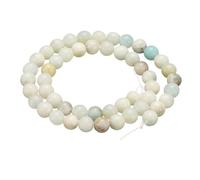 sourcing map 100pcs Natural Stone Beads 6mm River B Round Gemstone Stone Loose Beading Real Genuine Smooth Balls Bead for Jewelry Making Bracelets Necklace Earrings DIY