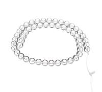 sourcing map 100pcs Natural Stone Beads 6mm Transparent Crystal Round Gemstone Stone Loose Beading Real Genuine Smooth Balls Bead for Jewelry Making Bracelets Necklace Earrings DIY