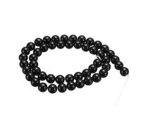 sourcing map 100pcs Natural Stone Beads 8mm Black Agate Round Gemstone Stone Loose Beading Real Genuine Smooth Balls Bead for Jewelry Making Bracelets Necklace Earrings DIY