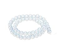 sourcing map 100pcs Natural Stone Beads 8mm Opal Round Gemstone Stone Loose Beading Real Genuine Smooth Balls Bead for Jewelry Making Bracelets Necklace Earrings DIY