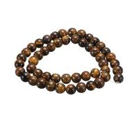 sourcing map 100pcs Natural Stone Beads 8mm Tiger Eye Yellow Round Gemstone Stone Loose Beading Real Genuine Smooth Balls Bead for Jewelry Making Bracelets Necklace Earrings DIY